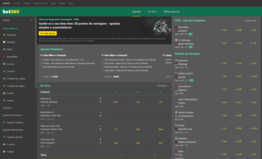 Homepage Bet365