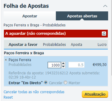 aposta actualizada