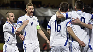 Edin Dzenko executa um hat-trick sobre a Andorra, conseguindo assim a 1ª vitória para a sua Selecção.
