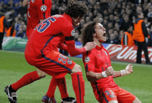 Foram os dois centrais brasileiros do PSG, David Luiz e Thiago Silva, os heróis do jogo ao marcarem os 2 golos da equipa de Paris