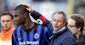 Obbi Oulare e Michel Preud'homme no Club Brugge