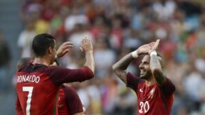 Ricardo Quaresma e Cristiano Ronaldo: química entre os dois é evidente.