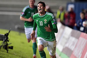 O avançado Lafferty foi uma peça-chave na Fase de Qualificação ao Euro 2016.