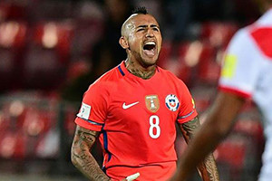 Bis de Vidal garante 3 pontos ao Chile