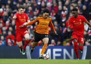 Hélder Costa fez a cabeça em água aos médios do Liverpool. Foram dele as duas assistências para golo dos Wolves.