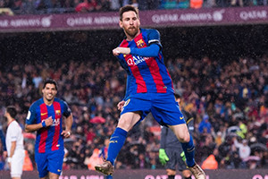 Leo Messi endiabrado é líder da lista de melhores marcadores do campeonato, com 27 golos apontados.