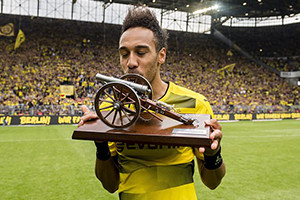 Com 31 golos marcados, Aubameyang foi o melhor artilheiro da Bundesliga.