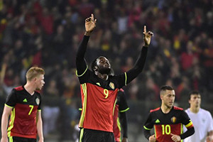 Bélgica já está qualificadad ao Mundial, e Lukaku é o 3º melhor marcador da fase de qualificação, com 10 golos.