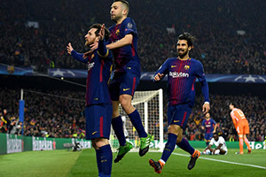 Messi atingiu os 100 golos marcados na Liga dos Campeões.