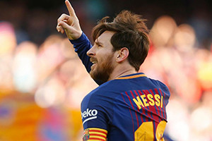 Mais um golo do inevitável Messi, que tem sido essencial no registo invencível do Barcelona.