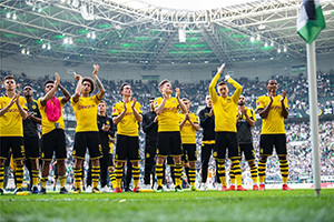 Temporada bem conseguida pelo Borussia Dortmund, mas a falta de consistência na recta final custou-lhe o título.