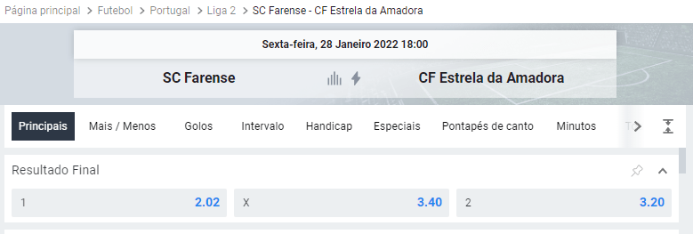 intervalo/final 1/1 betano