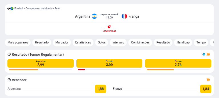 Final do Mundial 2022 - Betclic