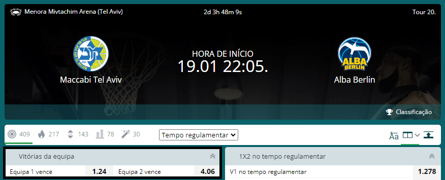 Moneyline - 22Bet
