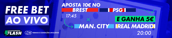 Free Bet no Manchester City - Real Madrid